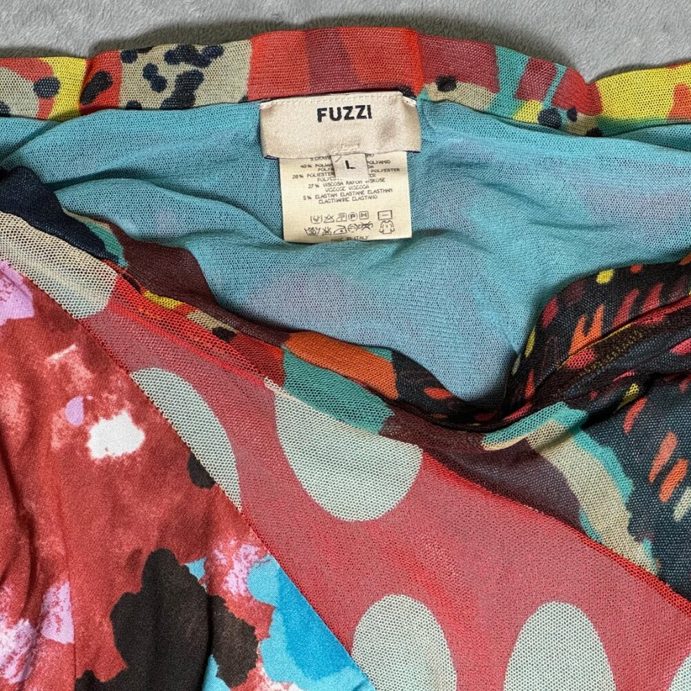 Fuzzi Sheer Patchwork Midi Skirt - image 4